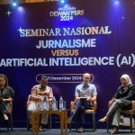 Para pembicara pada Seminar Nasional "Jurnalisme versus Artificial Intelligence" yang diselenggarakan Dewan Pers di Jakarta, Rabu 11 Desember 2024 (Foto: Istimewa).