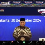 Presiden RI , Prabowo Subianto Saat memberikan Arahan dalam Kegiatan MusrembangNas di Jakarta