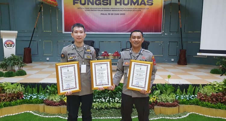 Sihumas Polres Banggai, yakni Bripka Dr. Stenly Tania, S.H., M.H., dan Bripka Haerudin Abd. Fatah