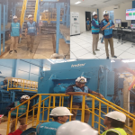 Bersama General Manager PLN UIP Sulawesi Tim Media dibawa meninjau langsung Kerja Mesin PLTMG kapasitas 40 MW