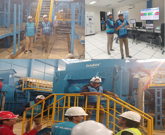 Bersama General Manager PLN UIP Sulawesi Tim Media dibawa meninjau langsung Kerja Mesin PLTMG kapasitas 40 MW