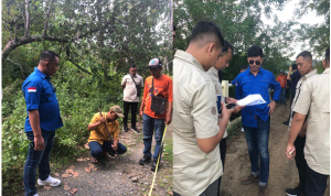 Kepala Cabang Kejaksaan Negeri Pagimana, David Adrianto, SH MH saat melakukan Pemeriksaan Fisik Lapangan Di Desa Siuna bersama Tim Jaksa