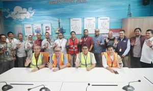 Jajaran Direksi Pertamina Drilling membuka dan meninjau langsung Business Support Center, di kantor pusat Jakarta, Jum'at 25 Juli 2025.
