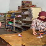 Kepala Lembaga Pemasyarakatan Kelas II B Luwuk, Muhammad Bahrun Saat mencoba langsung belanja menggunakan Kartu BRIZZI BRI ( Foto Ist)