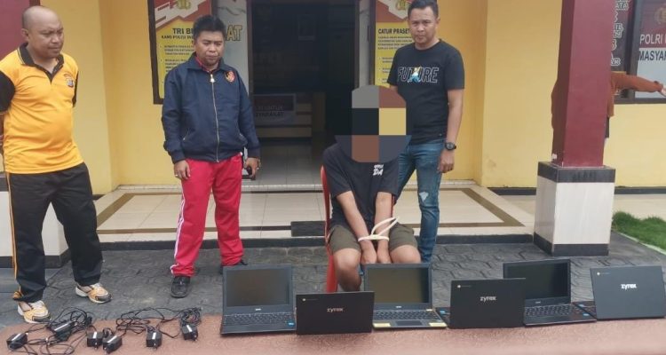 Unit Reskrim Polsek Bunta Tangkap Pencuri Barang Elektronik