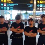 Empat relawan terbaik Aqsa Working Group (AWG) siap bergabung dengan "Global Sumud Flotilla" yang akan menembus blokade Zionis Israel di Jalur Gaza Palestina. Mereka berangkat dari Bandara Soekkarno Hatta menuju Tunisia pada 27 Agustus 2025 (Foto: Dok. AWG)