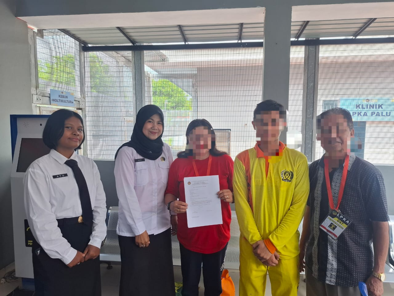 Pemberian Pelayanan Tatap Muka Surat Jaminan yang dijalankan Lembaga Pembinaan Khusus Anak (LPKA) Palu