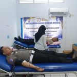Sambut HUT Lantas ke-70, Satlantas Polres Banggai Gelar Donor Darah