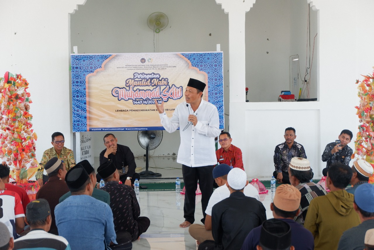 Lapas Kelas II B Luwuk Menggelar Perayaan Maulid Nabi Muhammad SAW dihadiri Seluruh WBP Beragama Islam