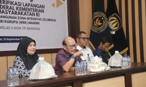 Tim Itjen Kemenimipas Lakukan Verifikasi Lapangan di Kantor Imigrasi Kelas II Non TPI Banggai dalam Rangka Pembangunan Zona Integritas Menuju WBK