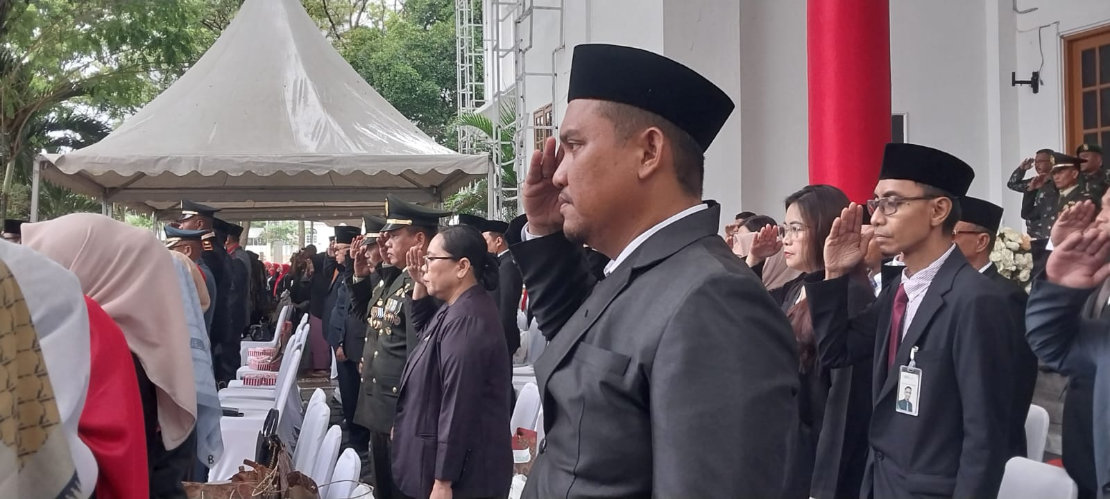 Hadir Upacara Hari Pahlawan di Kantor Bupati Banggai, Plh. Kalapas Luwuk, Taufiq