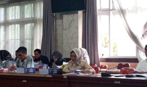 Anggota DPRD Kabupaten Banggai Fraksi Gerindra, Masnawati Muhamma d Saat Memberikan Paparan pada RDP
