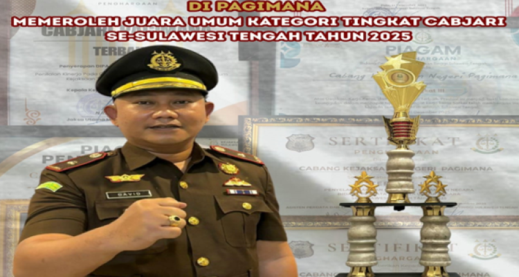 Kepala Cabang Kejaksaan Negeri Pagimana, David Andrianto, SH MH ( Ist)