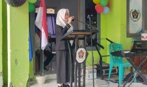 Wakil Ketua 1 DPRD Kabupaten Banggai, Wardani Murad Saat memberikan pesan dan kesan di Hari Pers Nasional 2026