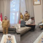 Kalapas Luwuk Muhammad Bahrun saat diterima oleh Bupati Banggai Ir.H.Amiruddin