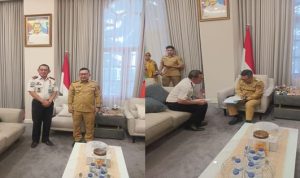 Kalapas Luwuk Muhammad Bahrun saat diterima oleh Bupati Banggai Ir.H.Amiruddin