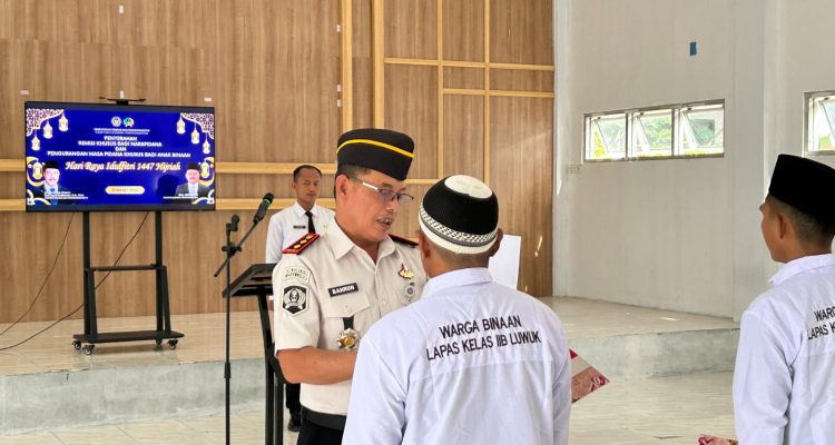 154 Ribu Narapidana Se-Indonesia Terima Remisi, 179 di Antaranya Warga Binaan Lapas Luwuk