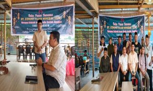 Kepala Teknik Tambang ( KTT ) PT. KFM Najmi Ramadani Saat memberikan Sambutan di hadapan para Jurnalis