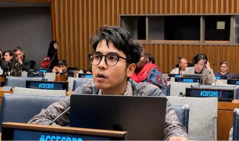 Agus Hasan Hidayat dari Indonesia menjadi salah satu panelis dalam Roundtable 1 pada Conference of States Parties (COSP) ke-19 Konvensi Hak-Hak Penyandang Disabilitas (CRPD) di Markas Besar PBB New York pada 9 - 11 Juni 2026 (Foto: Istimewa)