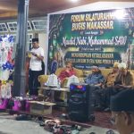 Ketua FSBM Kabupaten Banggai, Andi Muis, SH saat memberikan sambuatannya